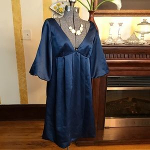 Max and Cleo navy satin dress in size 6